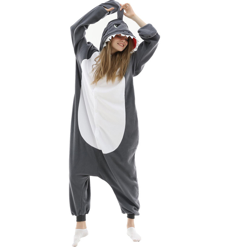 Title 3, Couple Long Sleeve Cartoon One-Piece Pajamas