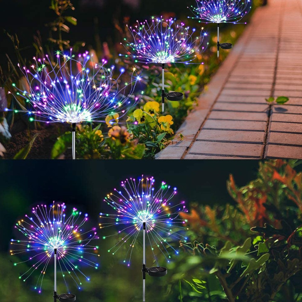 Solar Fireworks Ground Lamp Outdoor Garden Courtyard Holiday - Image 5