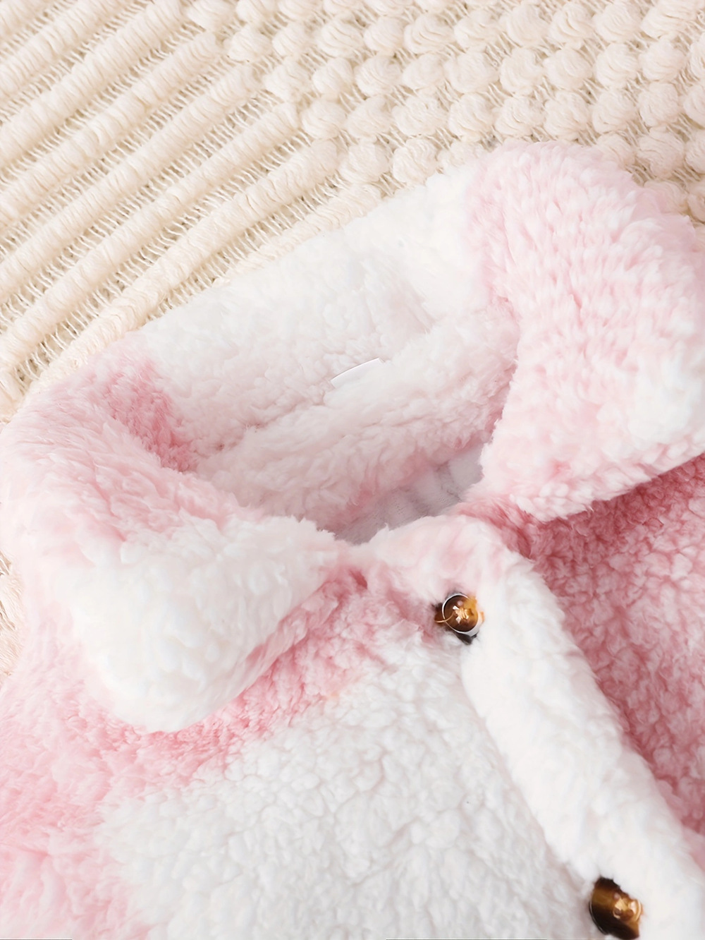 Children Girls' Autumn And Winter Lapel Plaid Single-breasted Long Sleeve Fashionable Korean Style Fashionable Velvet Coat — foto 7