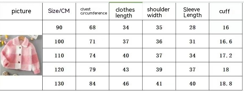 Children Girls' Autumn And Winter Lapel Plaid Single-breasted Long Sleeve Fashionable Korean Style Fashionable Velvet Coat — foto 9