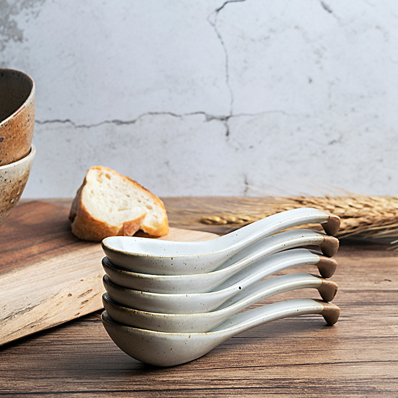 Title 3, Retro Stoneware Small Spoon Household