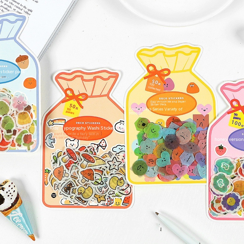 Title 1, Sticker Package Cute Day Series Magazine Decora...