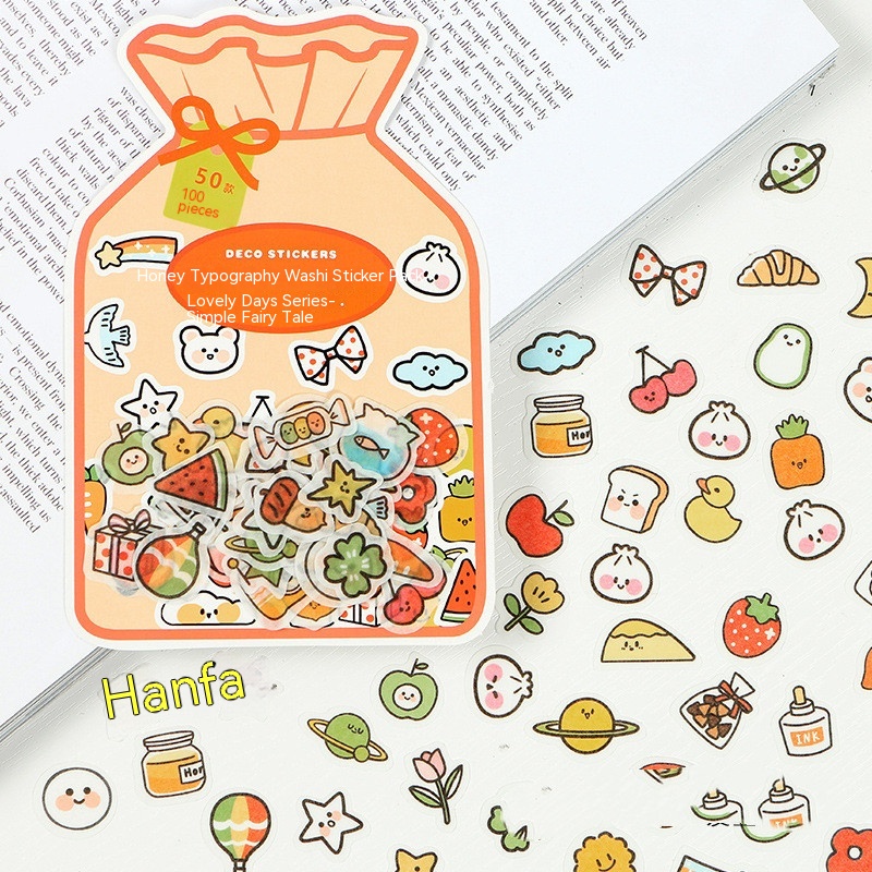 Title 2, Sticker Package Cute Day Series Magazine Decora...