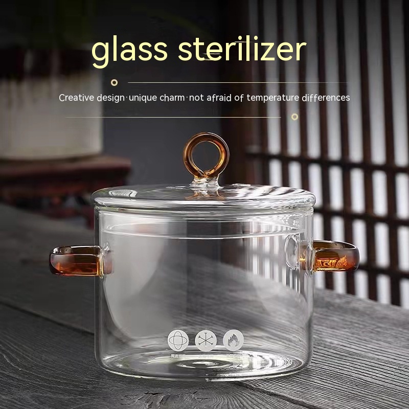 Title 1, Stew Household Transparent Glass Stew-pan