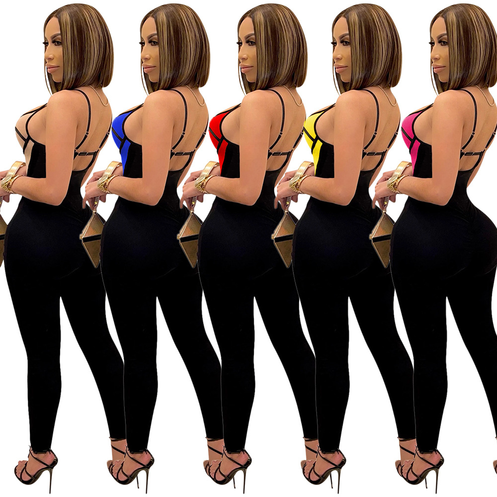 Women's Fashion Sexy Suspender Tight Women's Jumpsuit