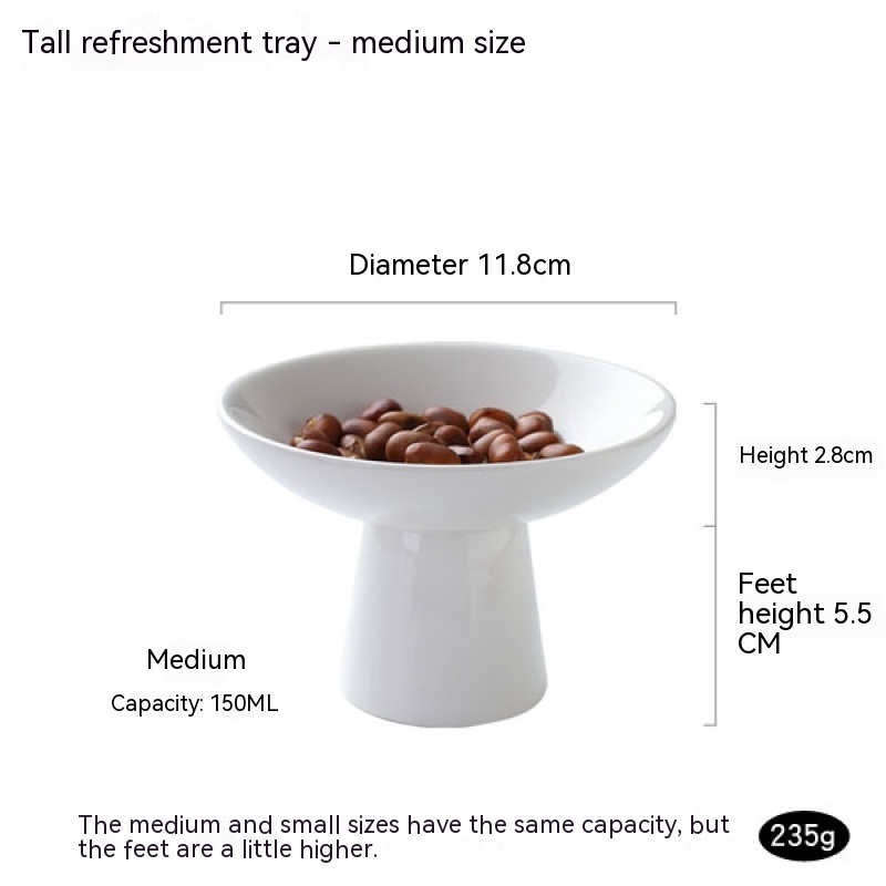 Title 5, High Leg Tea Cake Tray Ceramic