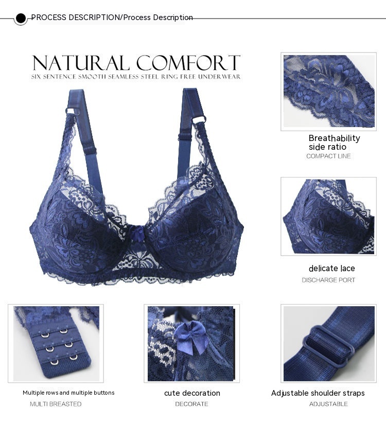 Title 3, Sexy Push Up Bra Lace D Cup Bra Plus Size Plump...