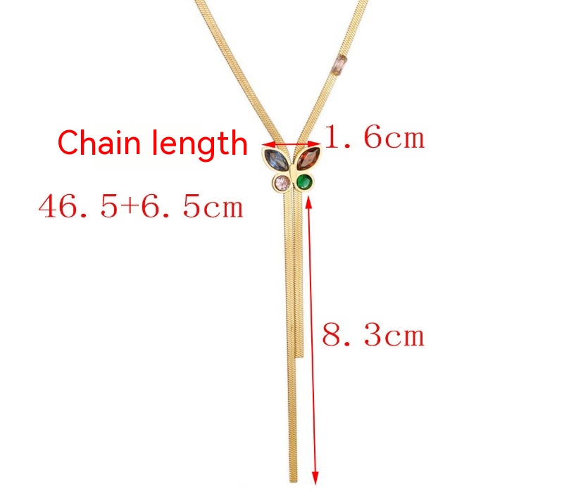 Title 1, Dames vlinder roestvrijstalen ketting