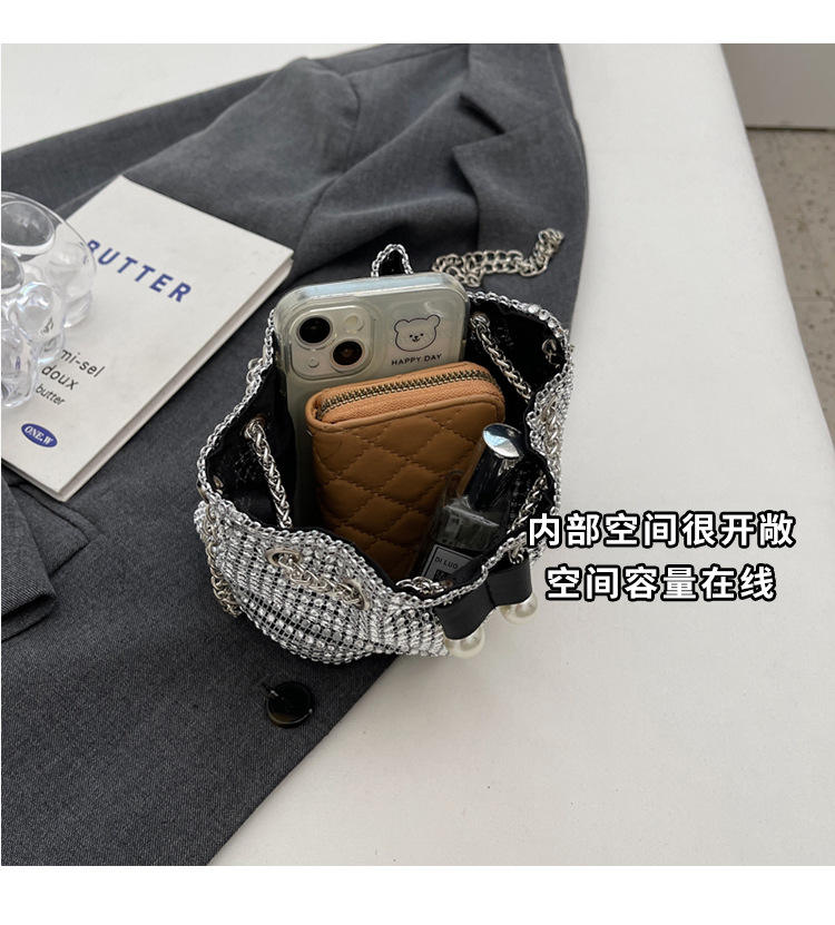 Women's Crossbody Rhinestone Bucket Bag — foto 9