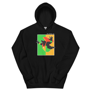 Printed European And American Plus Velvet Hooded Sweater For Men