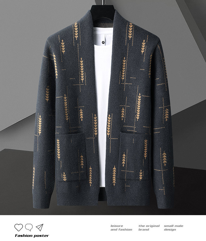 New Cardigan Sweater Men's Coat - Image 11
