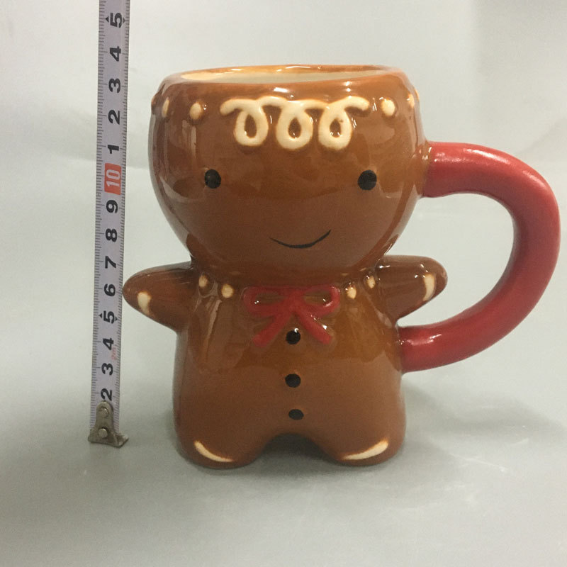 Title 1, Gingerbread Man Christmas Ceramic Tea Mugs Enjo...