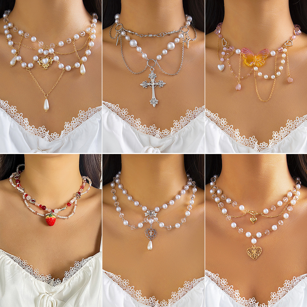 Title 1, Collana da donna con croce di perle d