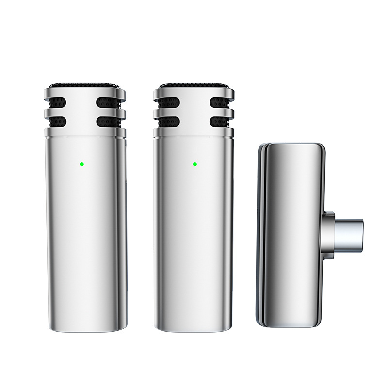 Double Microphone Wireless Collar Clip Microphone Outdoor Short Video Recording Live Broadcast Small Microphone - Image 9