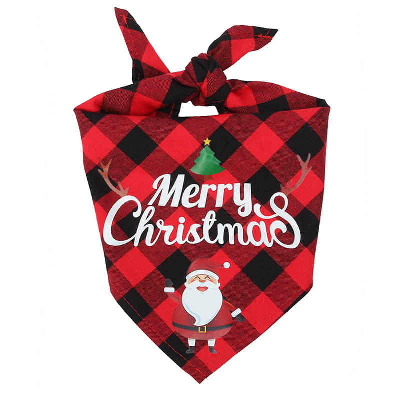 Title 1, Triangular Santa Claus Dog Scarf, Pet Saliva To...