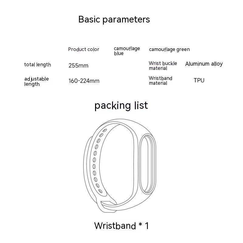 Strap Bracelet Camouflage Wristband Universal Nfc - Image 3