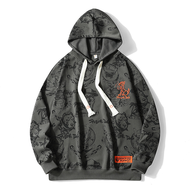 Korean Style Trendy Loose Round Neck Hooded Casual Pullover