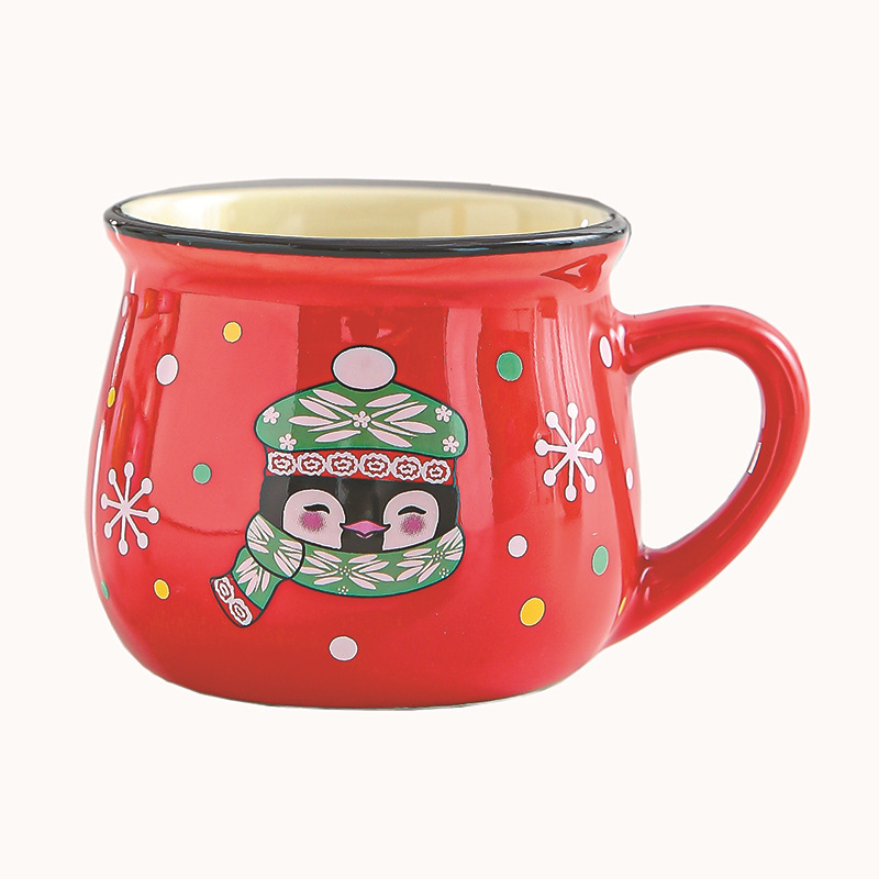 Title 6, Ceramic Christmas Mousse Cup Cartoon Santa Clau...