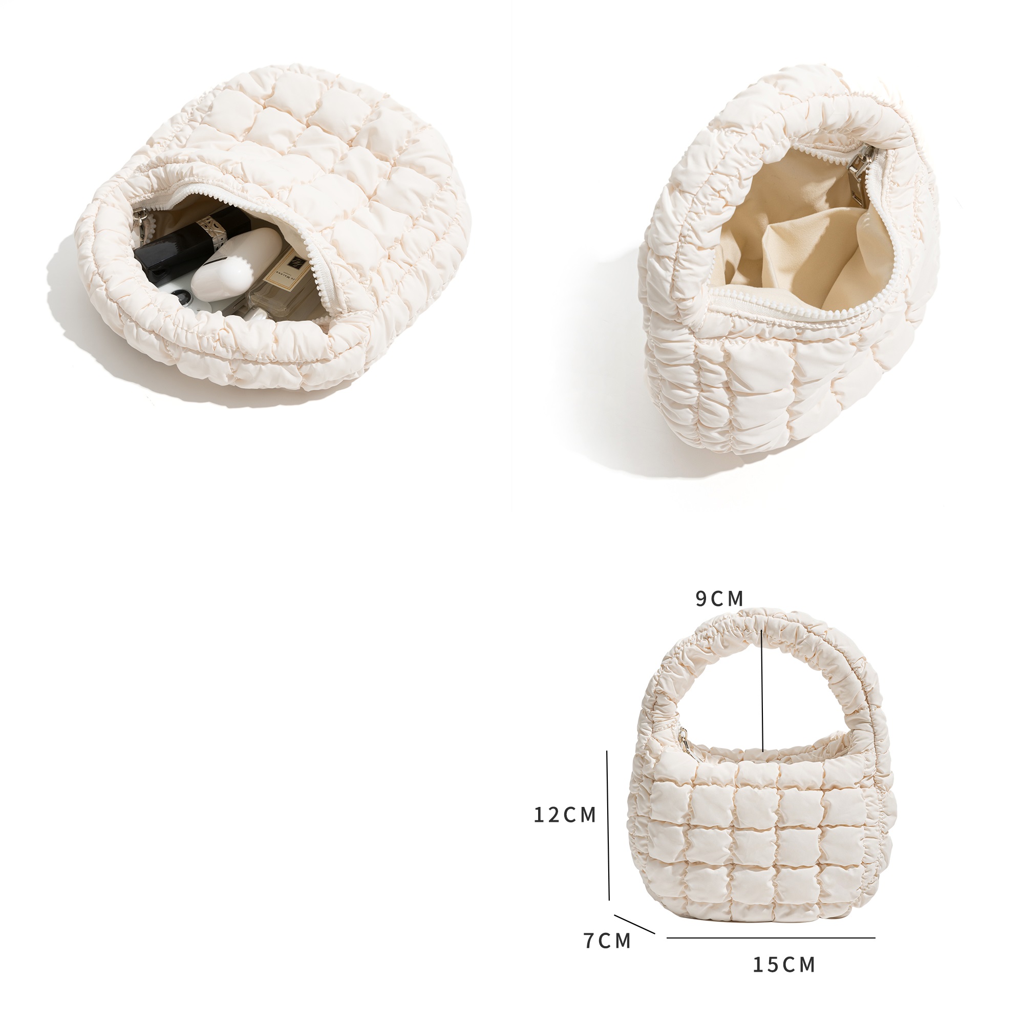 Pleated Bubble Portable Cloud Nylon Shoulder Bag — foto 9