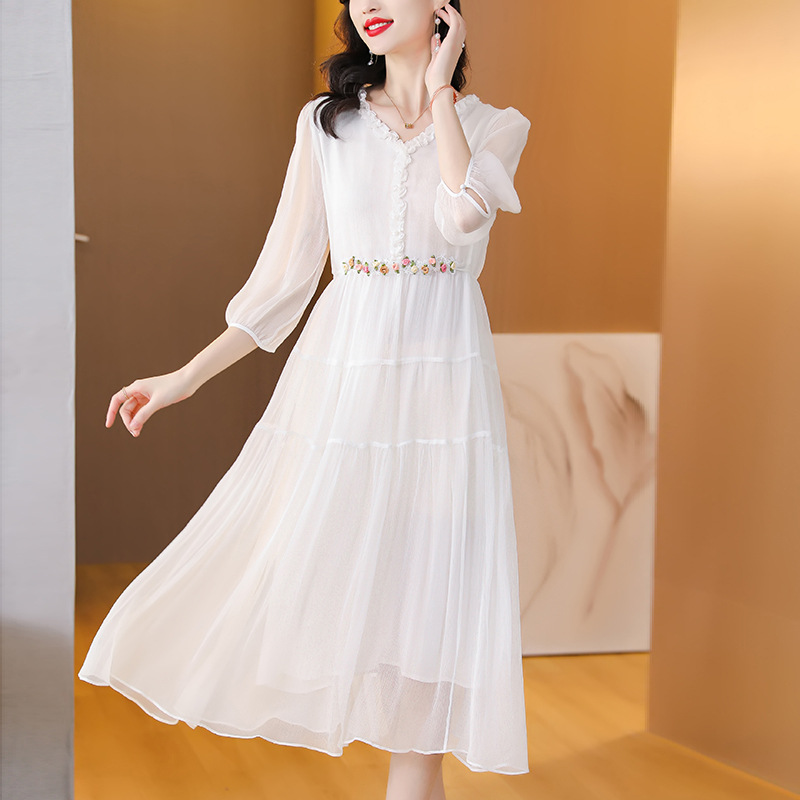 Polyester Long Sleeve Maxi Dress, picture 3 of 8