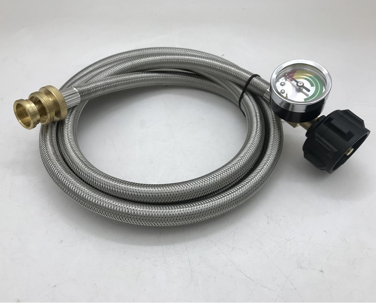 Propane Gas Connecting Pipe Stainless Steel Woven Wire Turn 1 Pound Portable Oven Connecting Port
