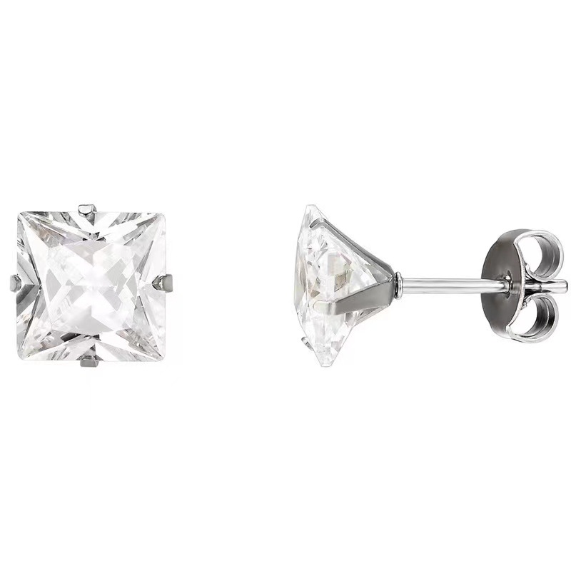 Title 5, Fashion Zircon Unisex Temperament Earrings. Sty...