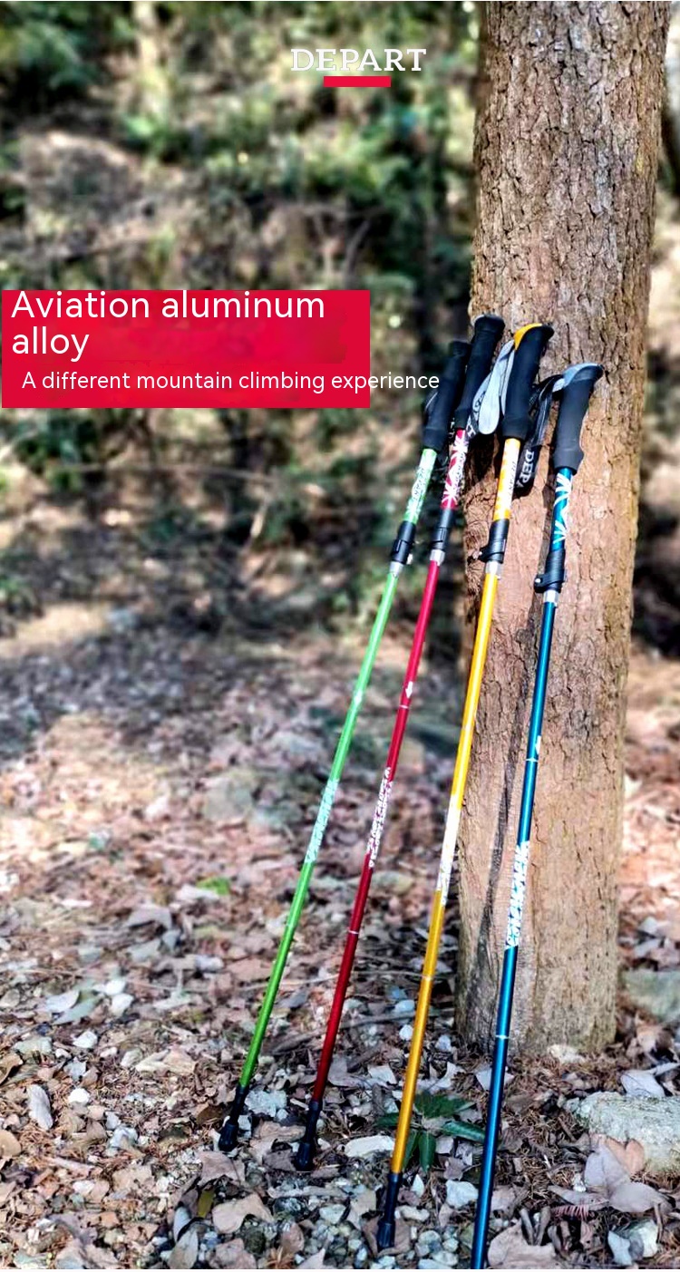 Title 9, Ultra-light Aluminum Alloy Folding Alpenstock, ...