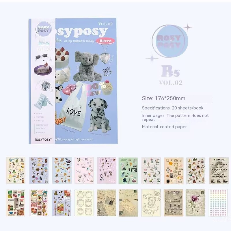 Magazine Style Material Sticker Book Cartoon Notebook Stickers - Image 6