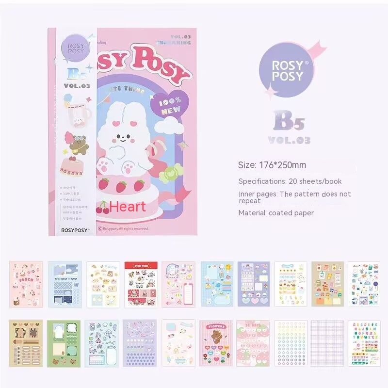 Magazine Style Material Sticker Book Cartoon Notebook Stickers - Image 10