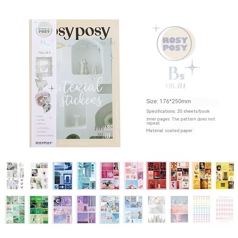 Magazine Style Material Sticker Book Cartoon Notebook Stickers - Image 3