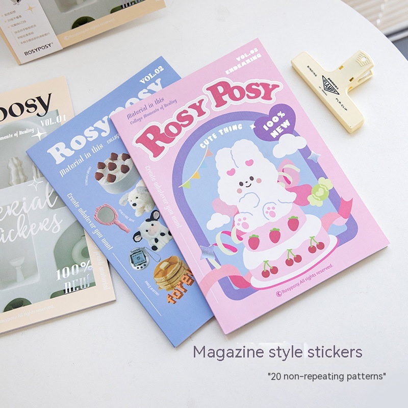Magazine Style Material Sticker Book Cartoon Notebook Stickers - Image 9