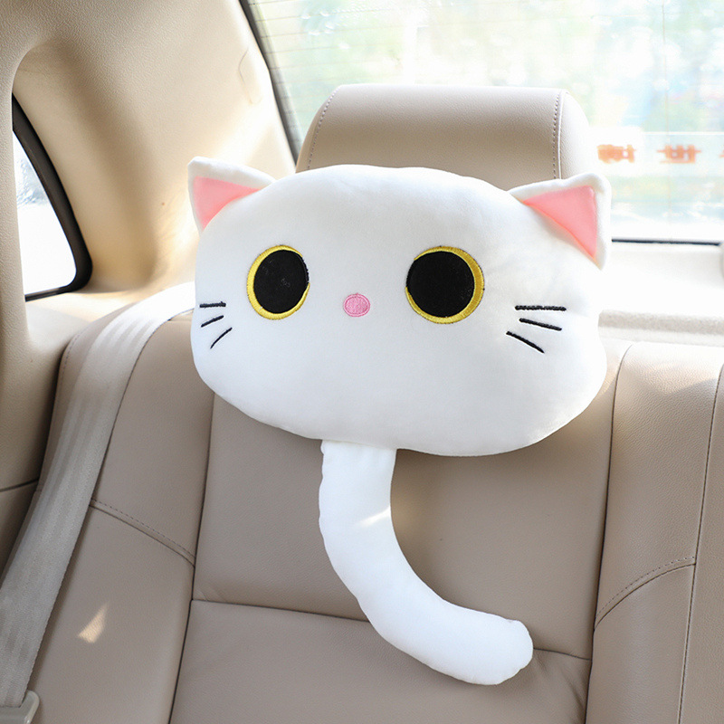 Cute Cartoon Alien Cat Automotive Headrest - Image 3