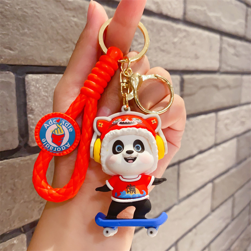 Title 7, Fashionable Simple Panda Doll Keychain Pendant ...