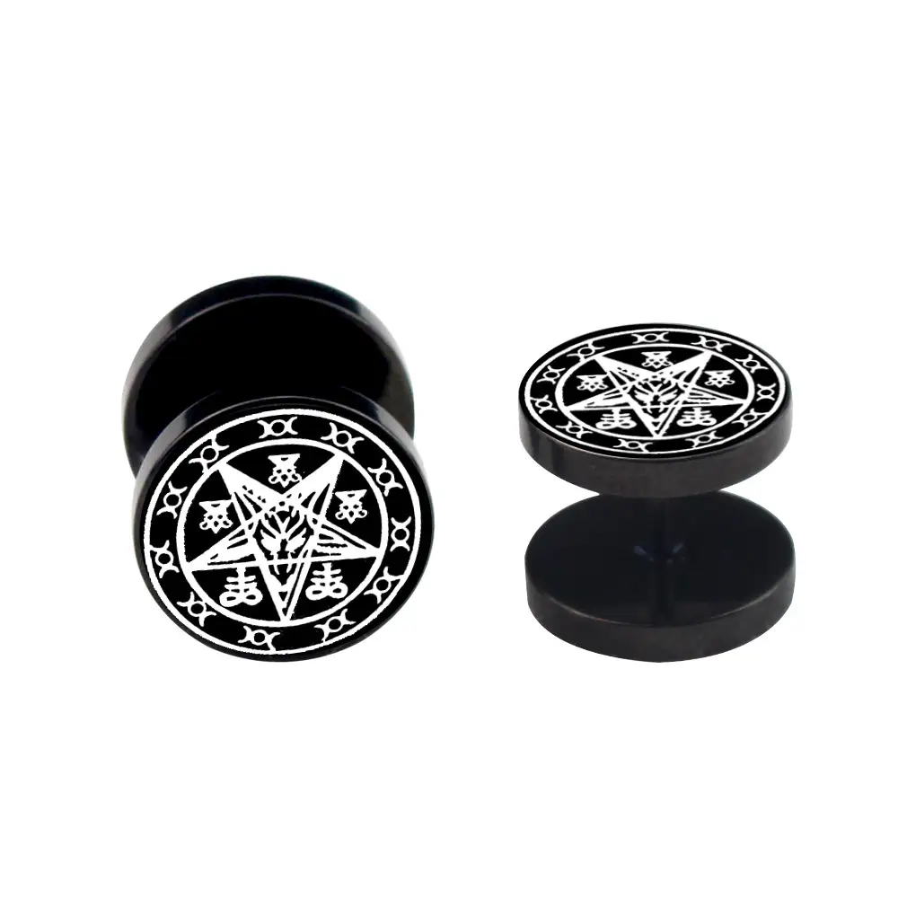 Round Ear Ornaments Titanium Steel Barbell Men's Viking