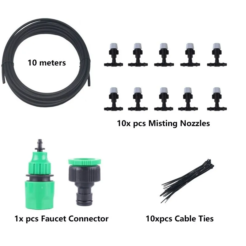 Garden Irrigation Hose Water Mist Greening System Package – image 5