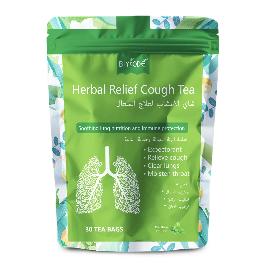 Herbal Relief Cough Tea Bags Herbal Supplements Custom Packaging Tea Factory Manufacturer With Certificates GMP HALAL COA NSF - Customized
