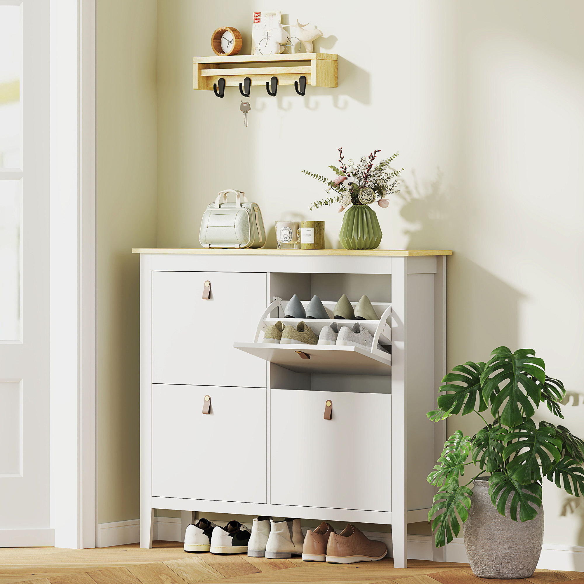 Modern Four Drawer Shoe Cabinet — image 6