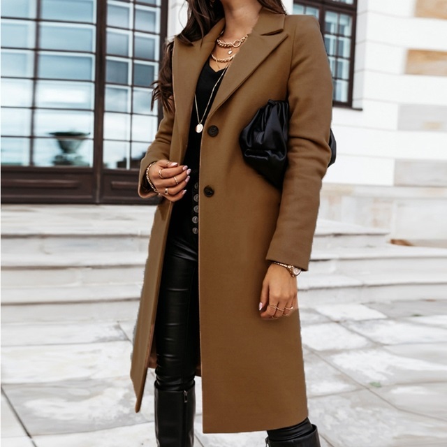 Suit collar woolen coat jacket