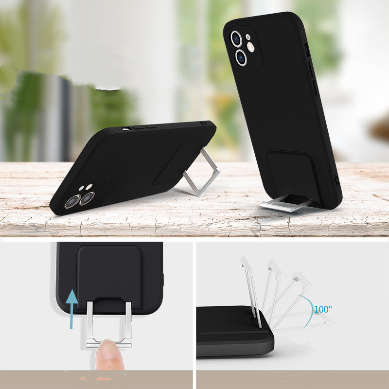 Liquid Phone Case Trolley Bracket Silicone Protective Cover