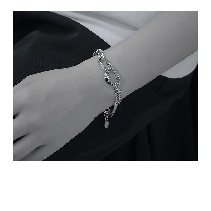 Metallic Mix And Match Simple Frosty Silver Geometric Hollow Jewelry