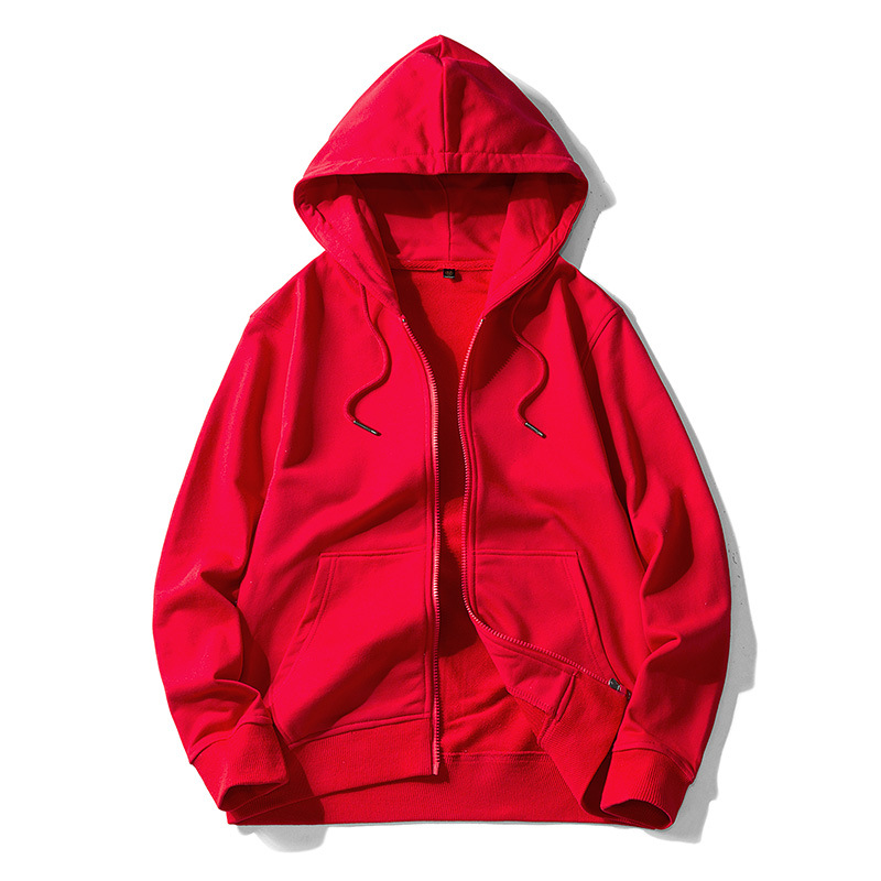 Round Neck Cardigan With Hood Men's Long Sleeve Customization