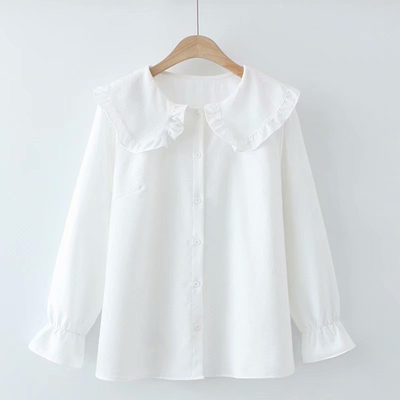 Title 5, Ruffle Collar Long-sleeved Bottoming Shirt