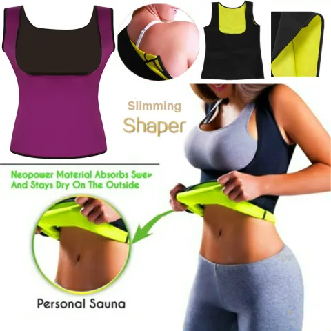 Women Neoprene Shaperwear Waist Traine Push Up Vest Tummy