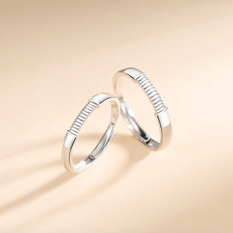 Sterling Silver Wrapped Couple Ring