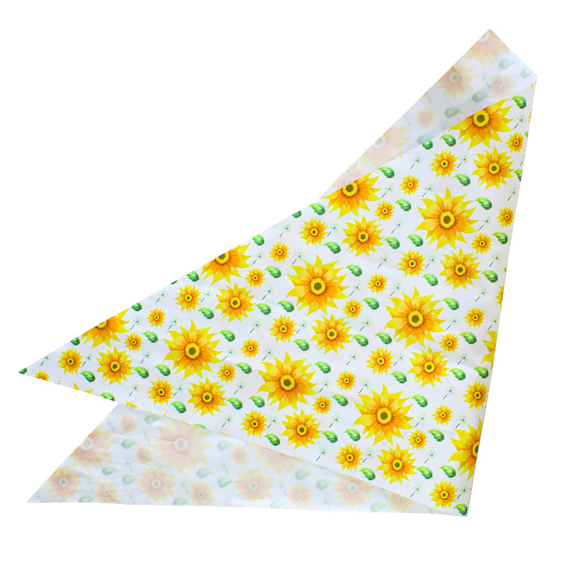 Sunflower color saliva towel