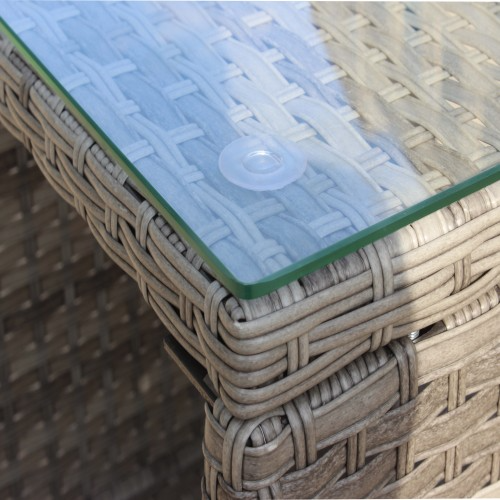 Outdoor Patio Furniture 1 Coffee Table With Clear Tempered Glass — foto 4