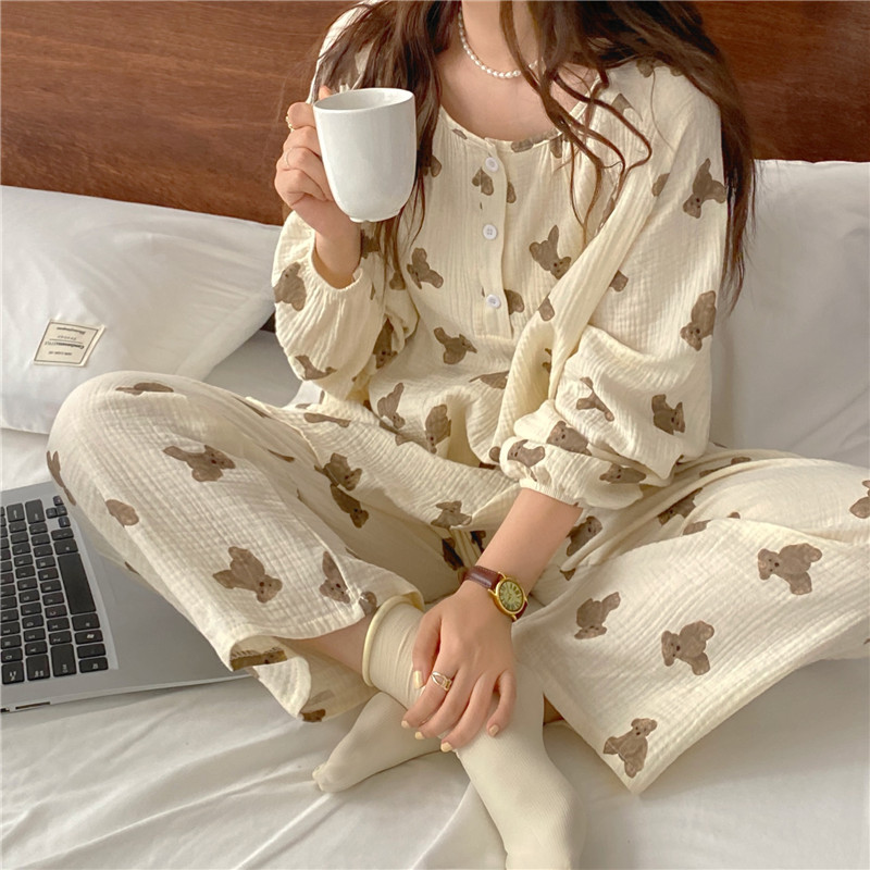 Title 6, Cartoon Long Sleeve Pants Homewear Pajama Set