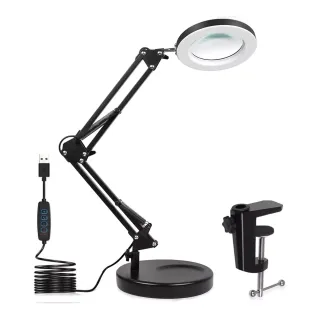 10-fache Vergrerungs-Schreibtischlampe Mit LED-Beleuchtung, Inklusive Fu Und Klemme