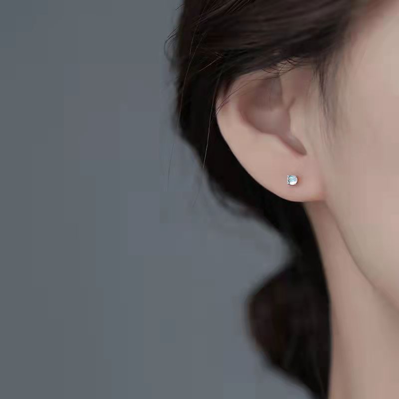 Women's Simple Temperament Net Celebrity High-end Moonstone Earrings