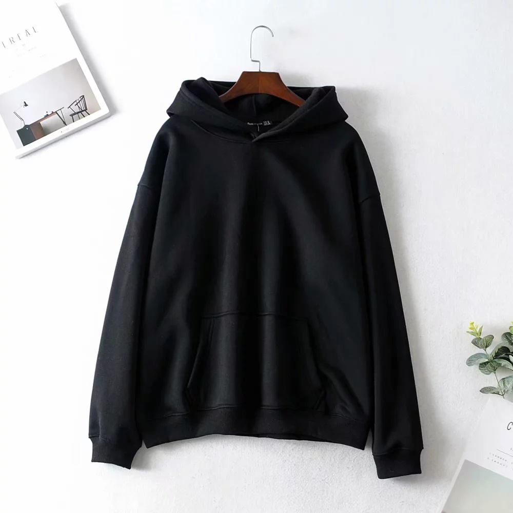 Ladies New European And American Loose Pocket BF Wind Sweatshirt